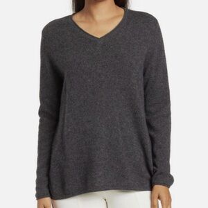 M Magaschoni Cashmere V-Neck Tunic Sweater